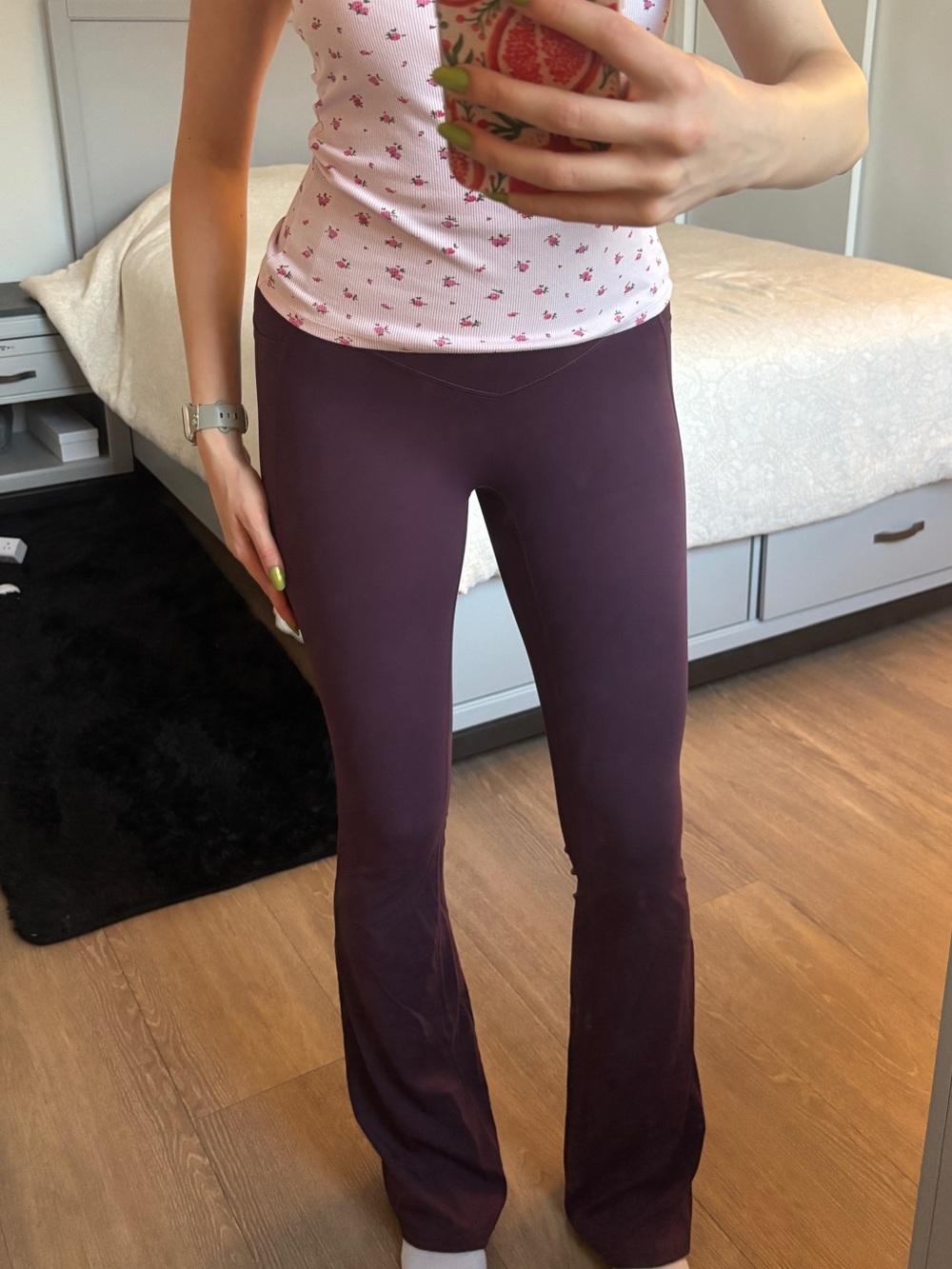 Halara High Waisted Purple Flare Leggings